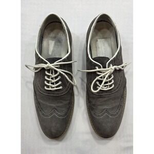 Public Opinion Men's Gray Suede Oxford Wing Tip‎ Shoes. Size 9.5